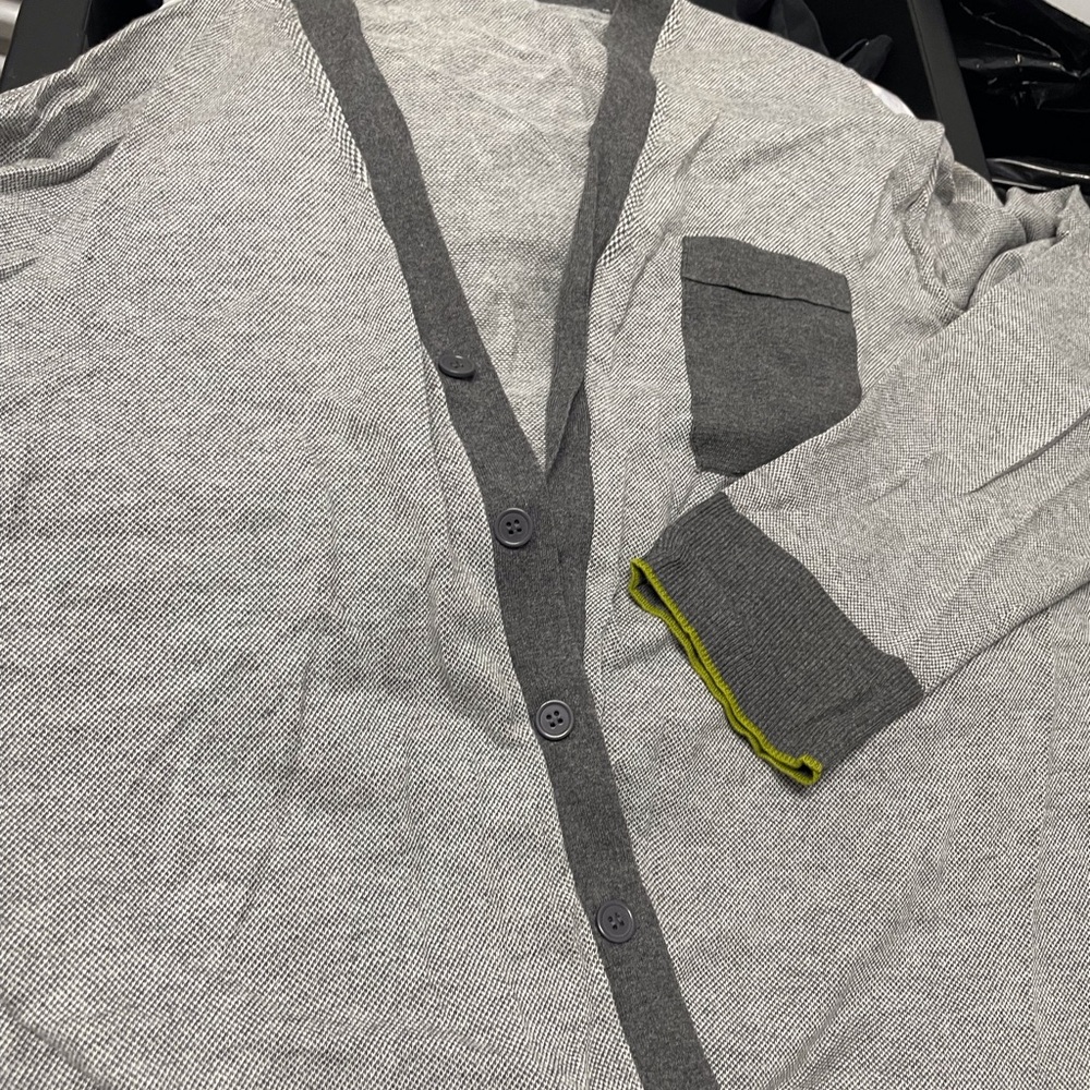 INC International Concepts Gray Cotton Cardigan